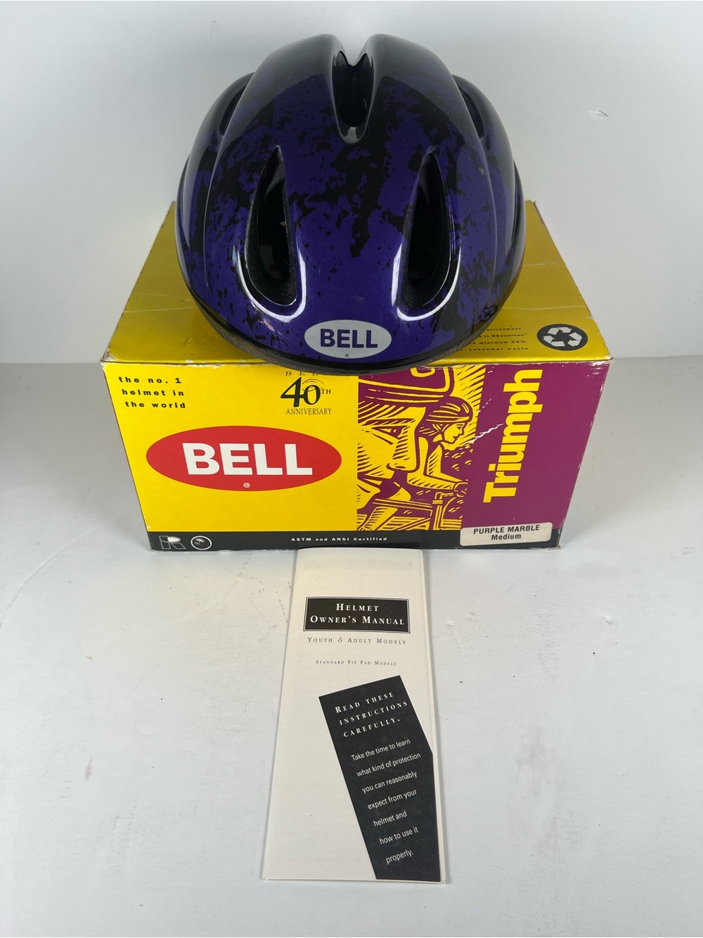 Bell Purple Marble Kids Helmet
